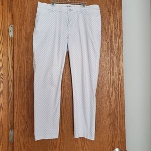 Gap Slim City Gray and White Patterned Khakis